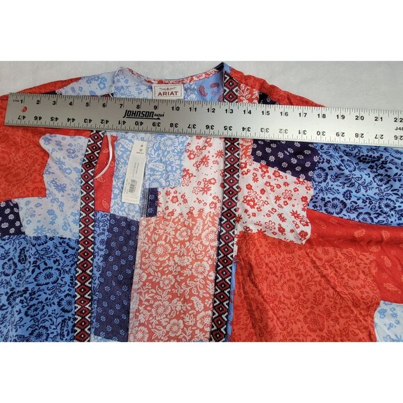 Ariat Womens Multicolor Patchwork Kimono Cover-Up One Size Lightweight New - Picture 7 of 10